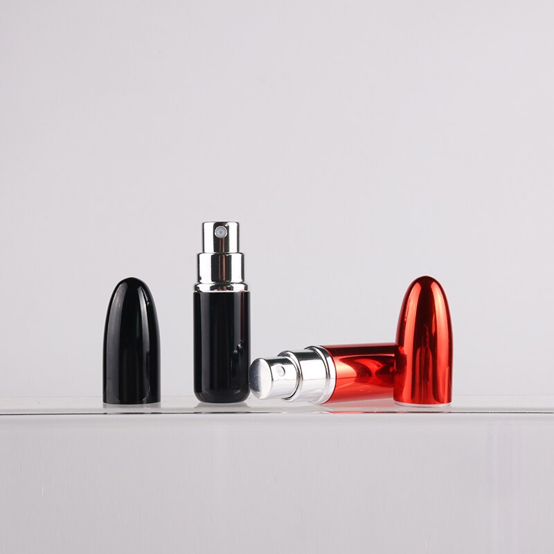 Flacon pulvérisateur de parfum, 3ml, coque en aluminium, revêtement en verre, Portable, brillant