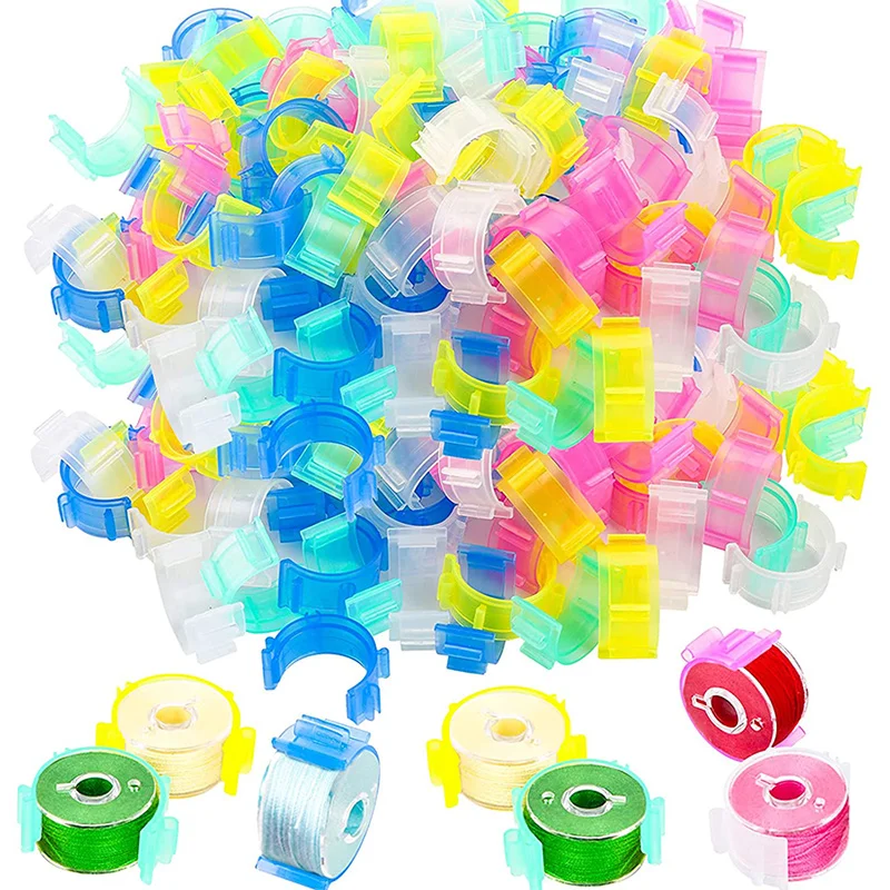 10-50Stck NäHenne Spulen Clips Spulen Halfter Clips Kunststoff Spulen Halfter Klemmen Gewinde Clips Nähmaschine Werkzeuge für gewinde Spule: M / Licht Grau