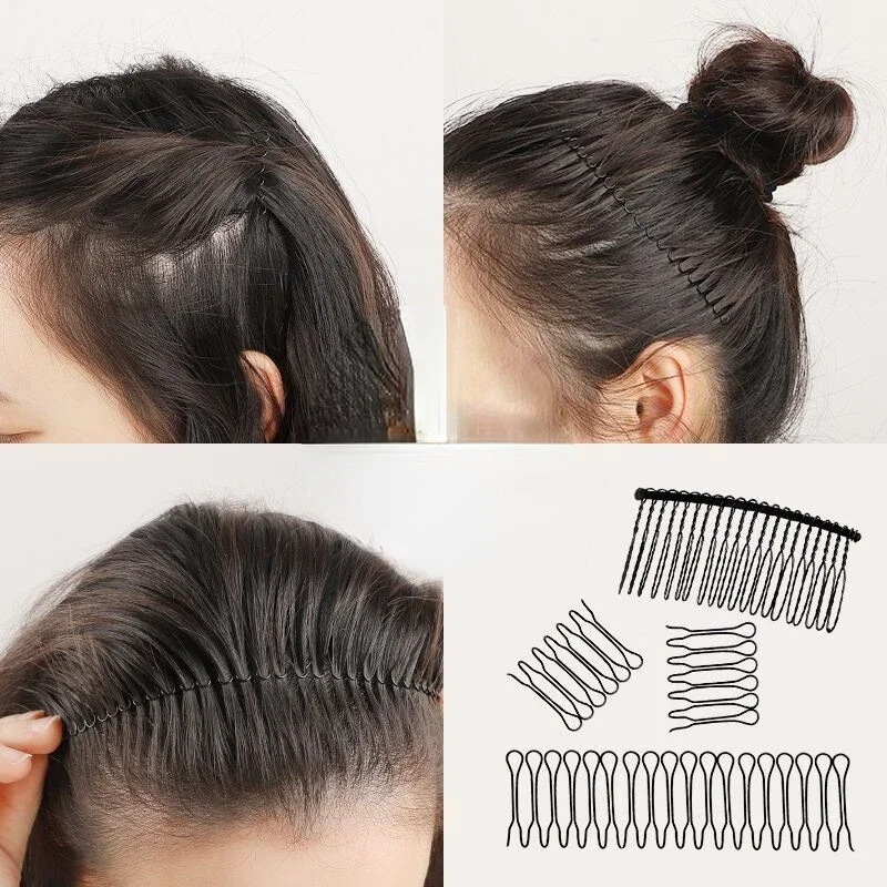 Horquilla Invisible para el pelo roto para mujer, herramientas estilo Tiara, rollo curvo, flequillo de aguja, peine de inserción fija, accesorios de estilismo