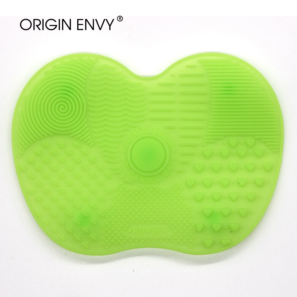 ORIGIN ENVY Makeup Brush Cleaner Pad Make Up Washing Brush Gel Cleaning Mat Hand Tool Foundation Makeup Brush Scrubber Board: Green