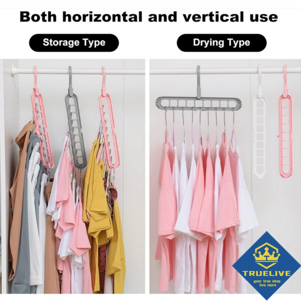 Cintres pliables à 9 trous, 20/10/5/3/1 pièces, robustes, gain de place, organisateur de vêtements pour chambre, garde-robe, maison, porte-vêtements