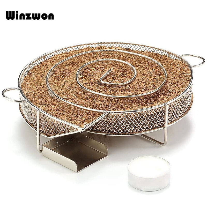 1Pcs Food Grade Stainless Steel Cold Smoker Generator BBQ Barbecue Grill Wood Chip Smoker Bacon Salmon Meat Burn Cooking Tools