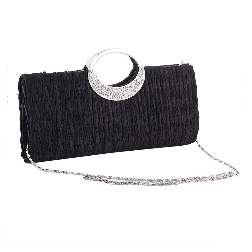 Dames avond clutch dames ketting handtas bruids bruiloft feest schoudertas femme carteras mujer de hombro: Zwart