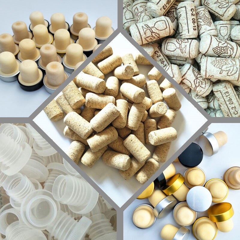 Wooden cork wine stopper solid wood polymer wine bottle stopper caps