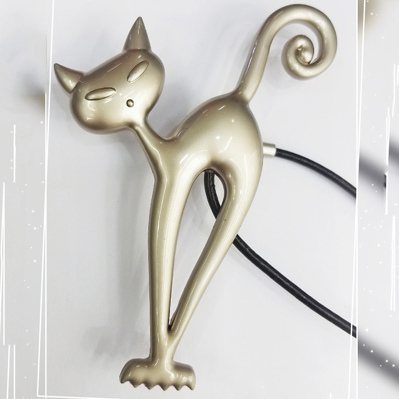 Gato dos desenhos animados cortina cinta acessórios decoração para casa retro magnético cortinas tieback fivela titular clipes 35: Silver