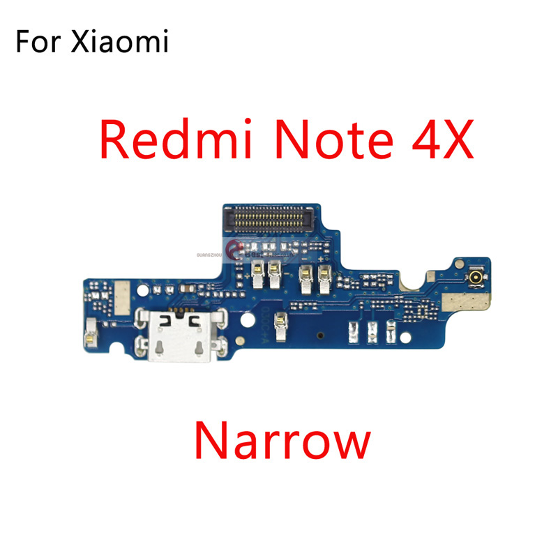 USB Charging Port Board Flex Cable Connector with microphone For Xiaomi Redmi Note 2 3 4 5 Plus Pro 5A 6 Pro 4x 4A 6A: Redmi Note 4X Narrow