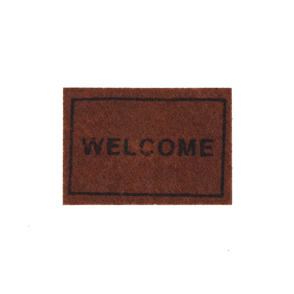 6.2X4.2CM 1Pc 1/12 casa de muñecas miniatura Felpudo de bienvenida alfombra accesorios para casa de muñecas