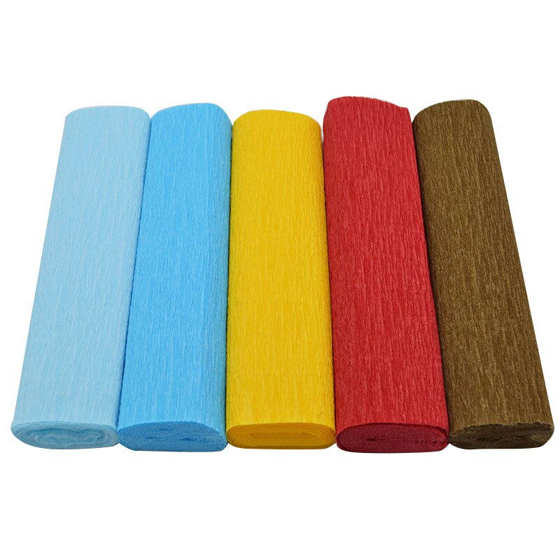 250*25cm Gefältelt Krepp Origami Papier Handwerk DIY Blume Girlande Verpackung Falten Scrapbooking Party Dekoration