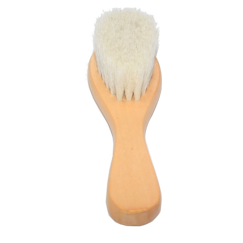 Cepillo de madera para bebé, peine de lana Natural pura, cepillo para bebé recién nacido, cepillo para el cabello infantil, masajeador de cabeza, cuidado del bebé