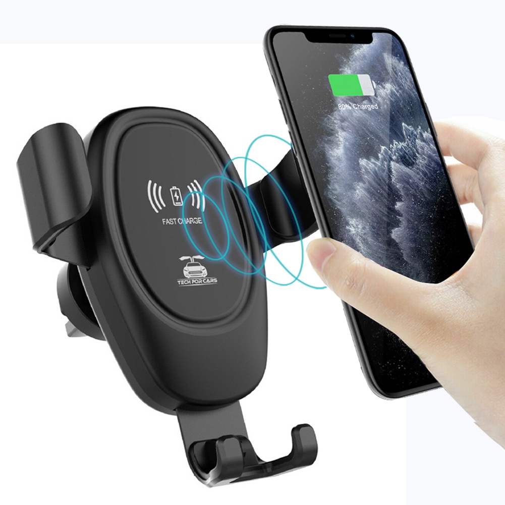Für Samsung Note 10 Plus Huawei P30 Pro 10W Automatische Qi Drahtlose Auto Schnell Ladegerät Halterung Halter Stehen Für iPhone 11 XS Lade