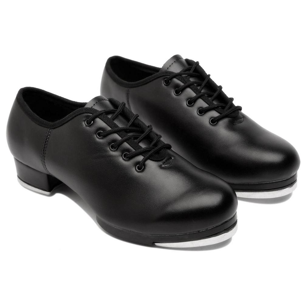 Volwassen Unisex Tapdans Pu Leer Lace Up Schoenen Meisjes Vrouwen Jazz Tap Dansen Schoenen Maat 35-43