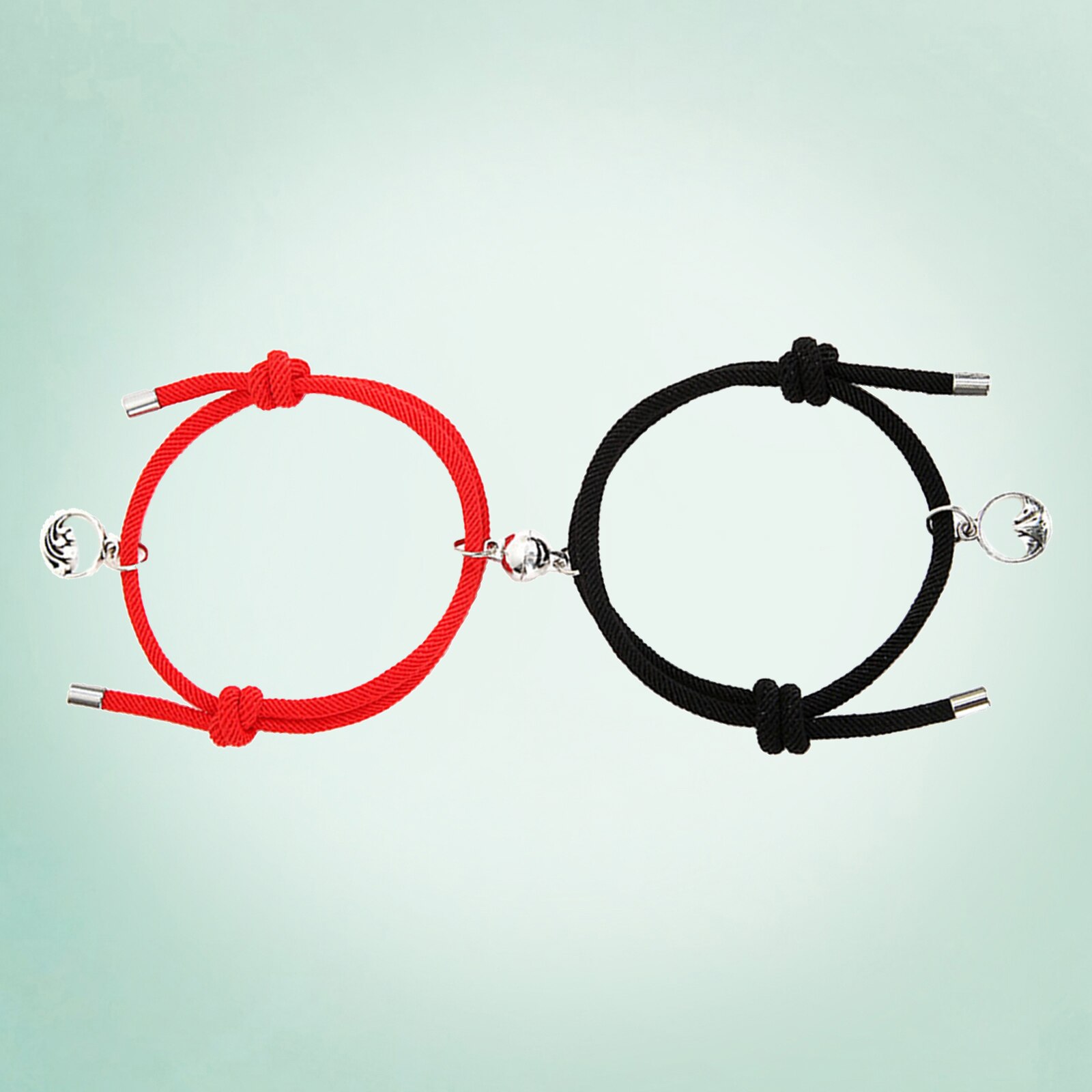 Liebhaber Passenden Armbinde Geflochtene Magnetische Abstand Armbinde Rosa: Schwarz rot