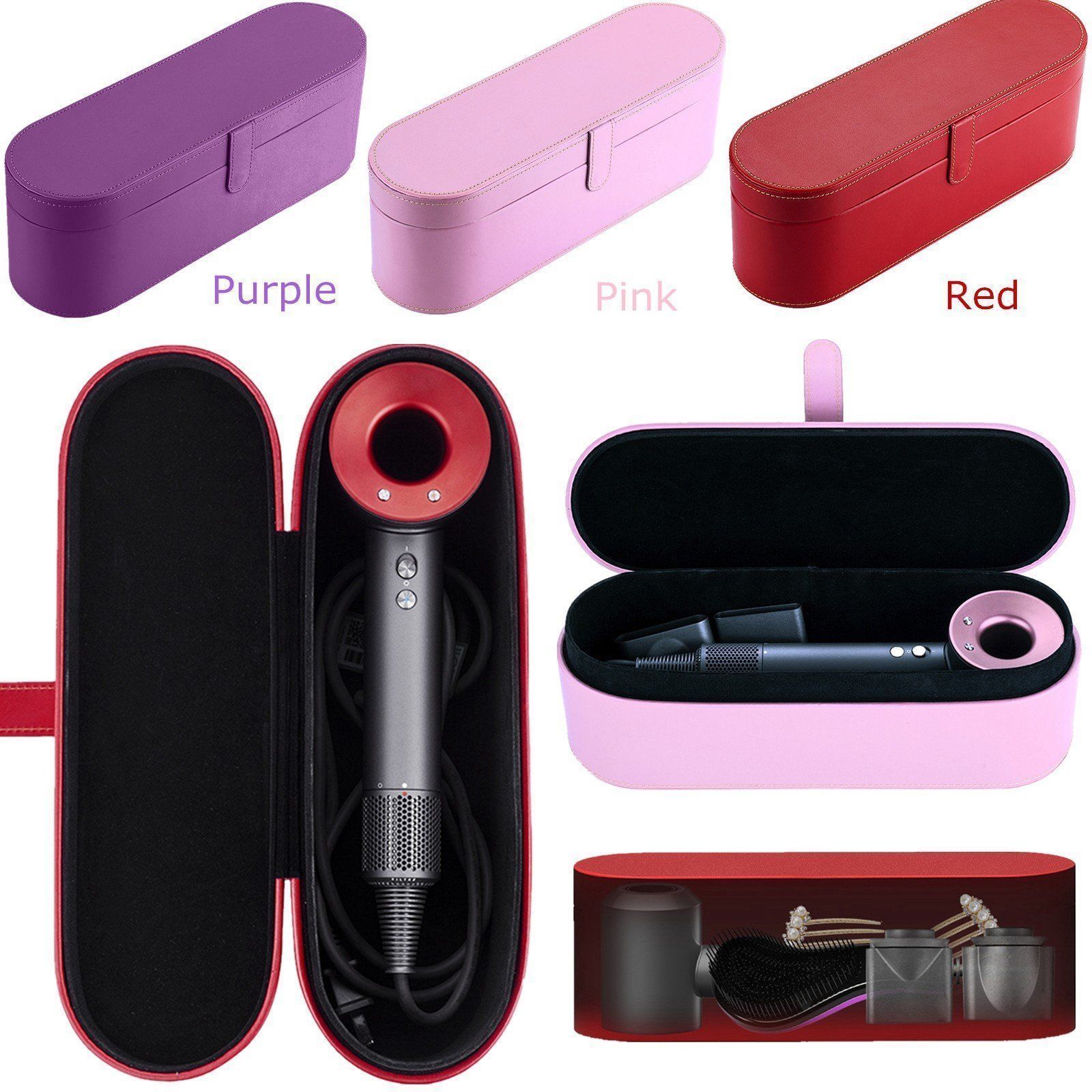 Boîte de rangement pour sèche-cheveux Dyson Supersonic, housse en cuir, étui de rangement pour la maison