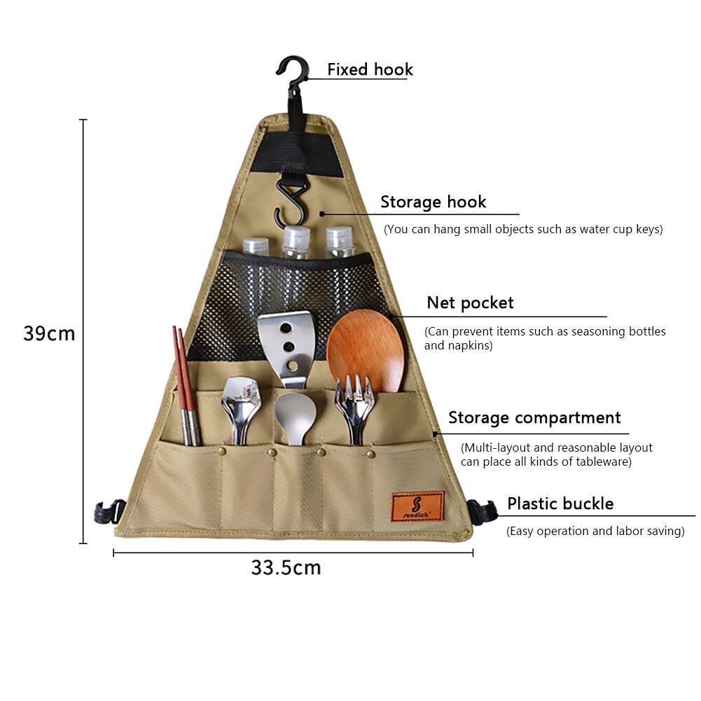 3 Soorten Sundick 900D Oxford Doek Camping Picknick Servies Opbergtas Draagbare Barbecue Bestek Organisator Opknoping Holder Tassen: Type A