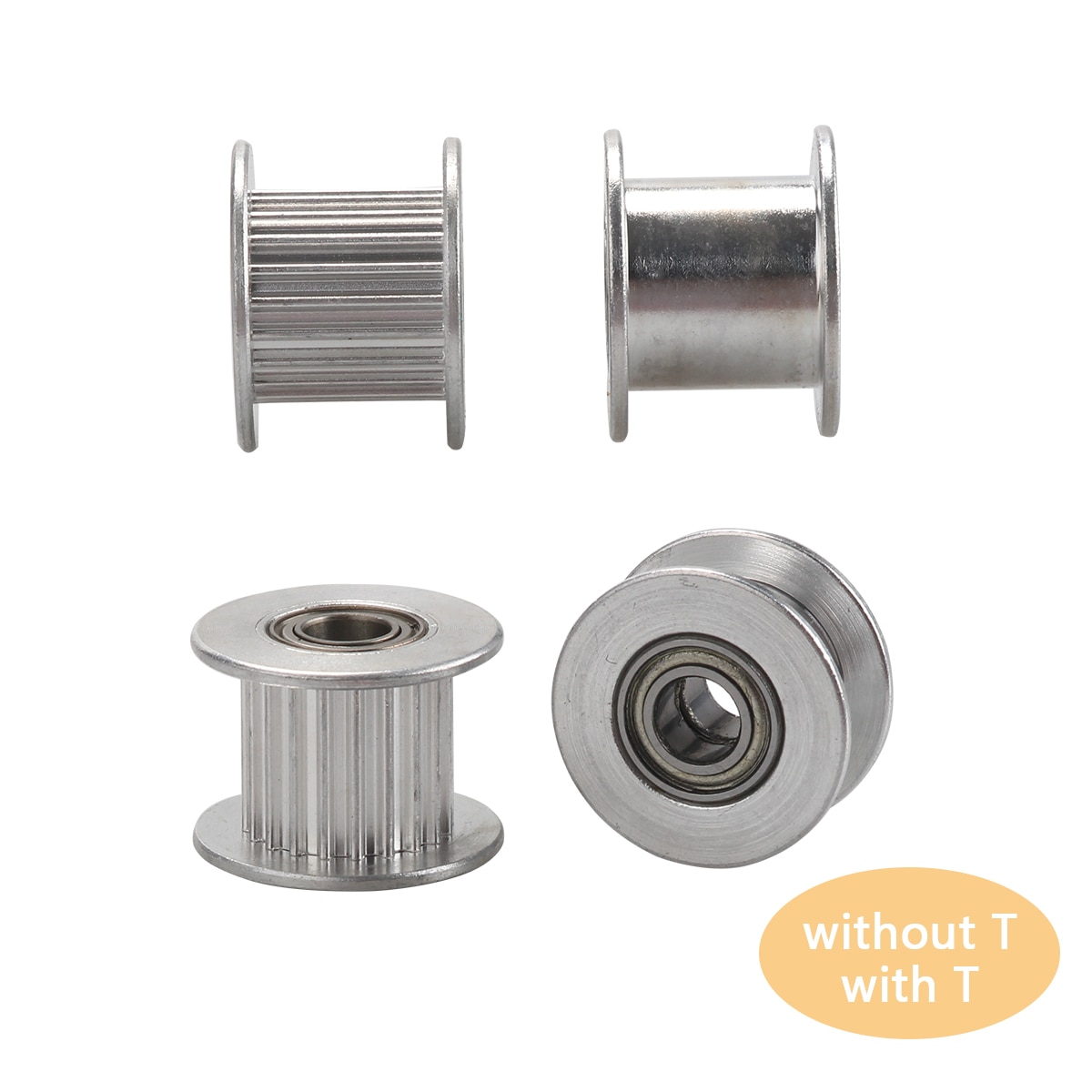 1 polea dentada GT2 20 ancho de rueda dentada 6/10mm diámetro dentado 5mm dientes dentados de aluminio impresoras 3D piezas para piezas Reprap