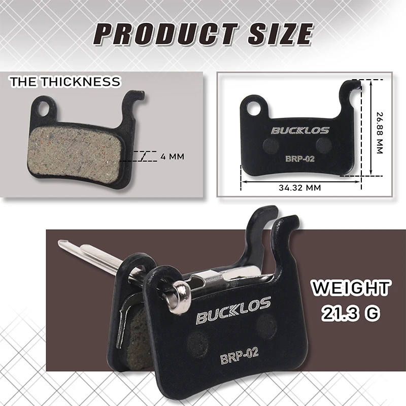 BUCKLOS Fahrradbremsbeläge für SHIMANO A01S M07 M535 MTB hydraulische Scheibenbremsbeläge Rennrad Scheibenbremsbeläge MTB BMX Fahrradteile