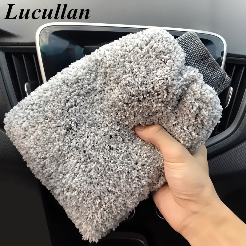 Lucullan A Prova di Acqua auto dettagliare guanto super morbido A Pelo Lungo Materiale in Microfibra Guanti per auto Schiuma di Lavaggio