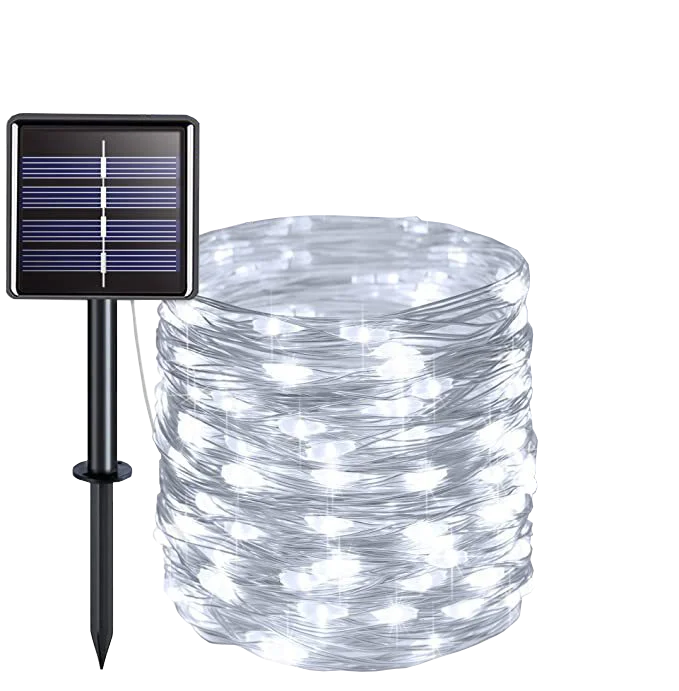 50/100/200 LED Solar- Licht Außen Lampe Schnur für Weihnachten Halloween Party Wasserdichte Lichterkette Garten Girlande: veränderbar / 21-30W