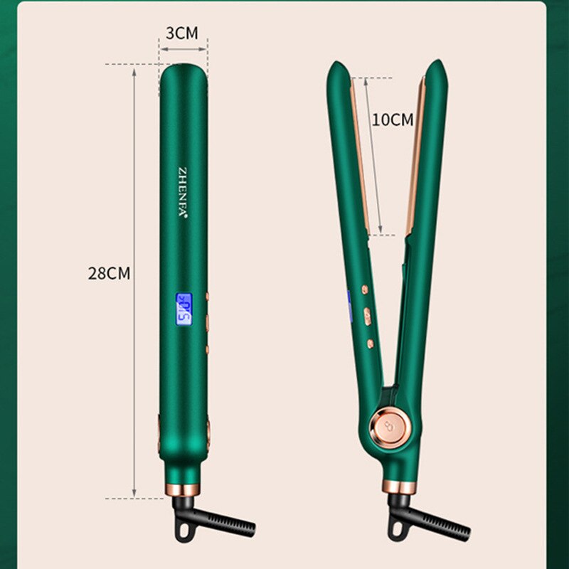Lisseur à température réglable LCD, tendance, double usage, pour coiffeur, attelle de cheveux lisse