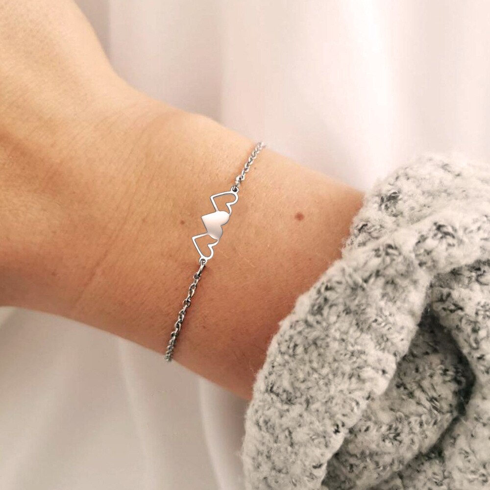 Passenden Herz Edelstahl Armbinde für Frauen Mädchen Freundschaft Beste Freunde Sisiter Tochter Mama murmeln der Schild Schmuck