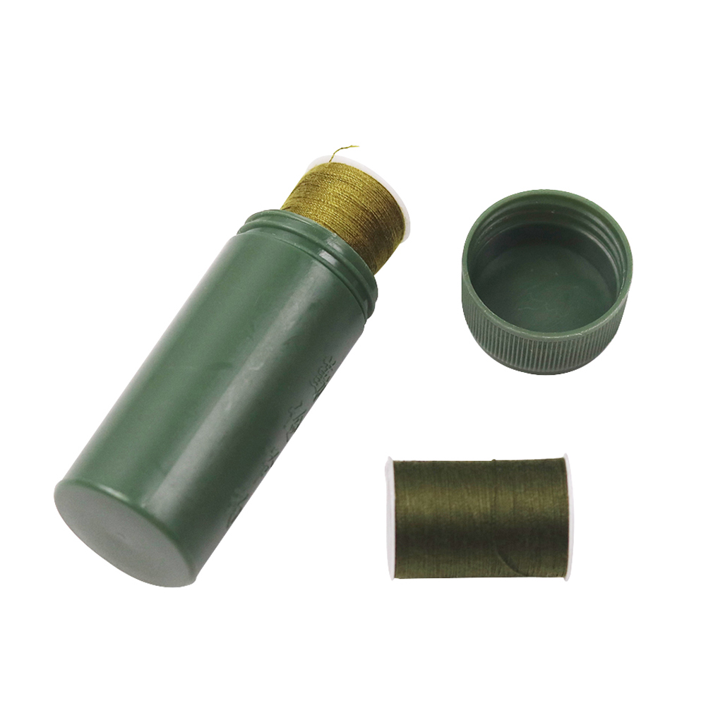 Mini Sewing Box Kits Strong Thread for Sewing Polyester Thread with Needles Threads Set Cylindrical Bottle Storage Kit Tool