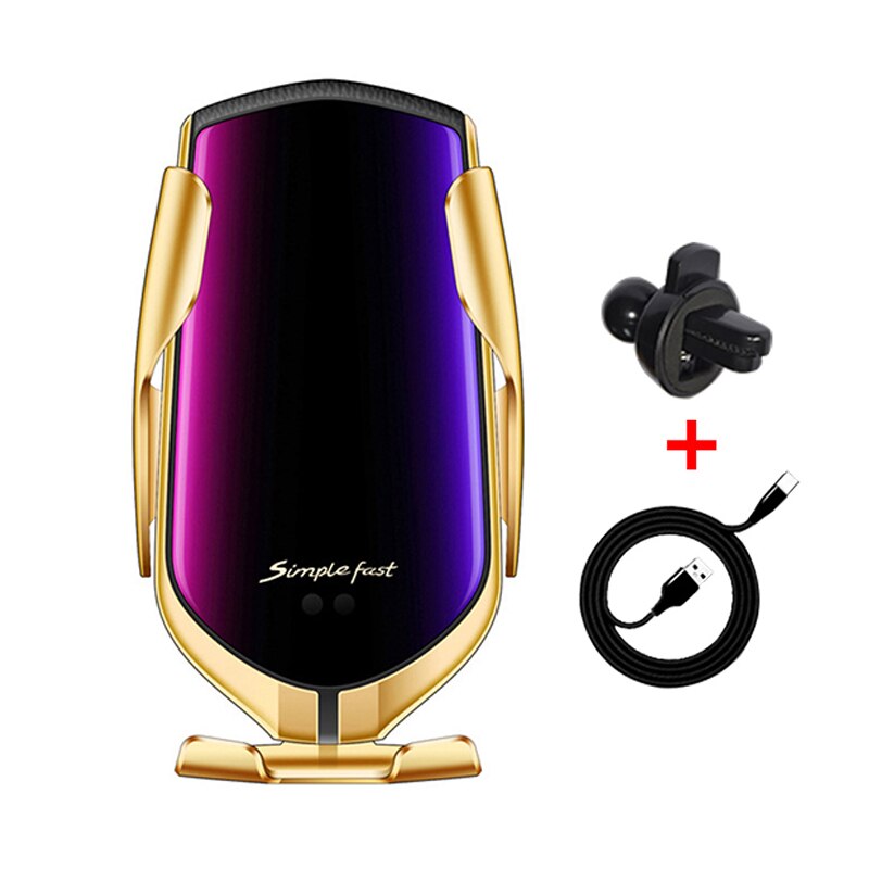 Snel Opladen 10W Wireless Car Charger S5 Automatische Spannen Telefoon Houder In Auto Draadloze Chargerfor IPhone Huawei Samsung