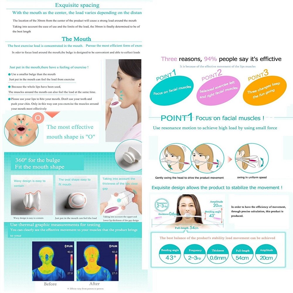 Facial trainer Facial Lift massage trainer Facial Yoga 3 facial care firming facial movement tools