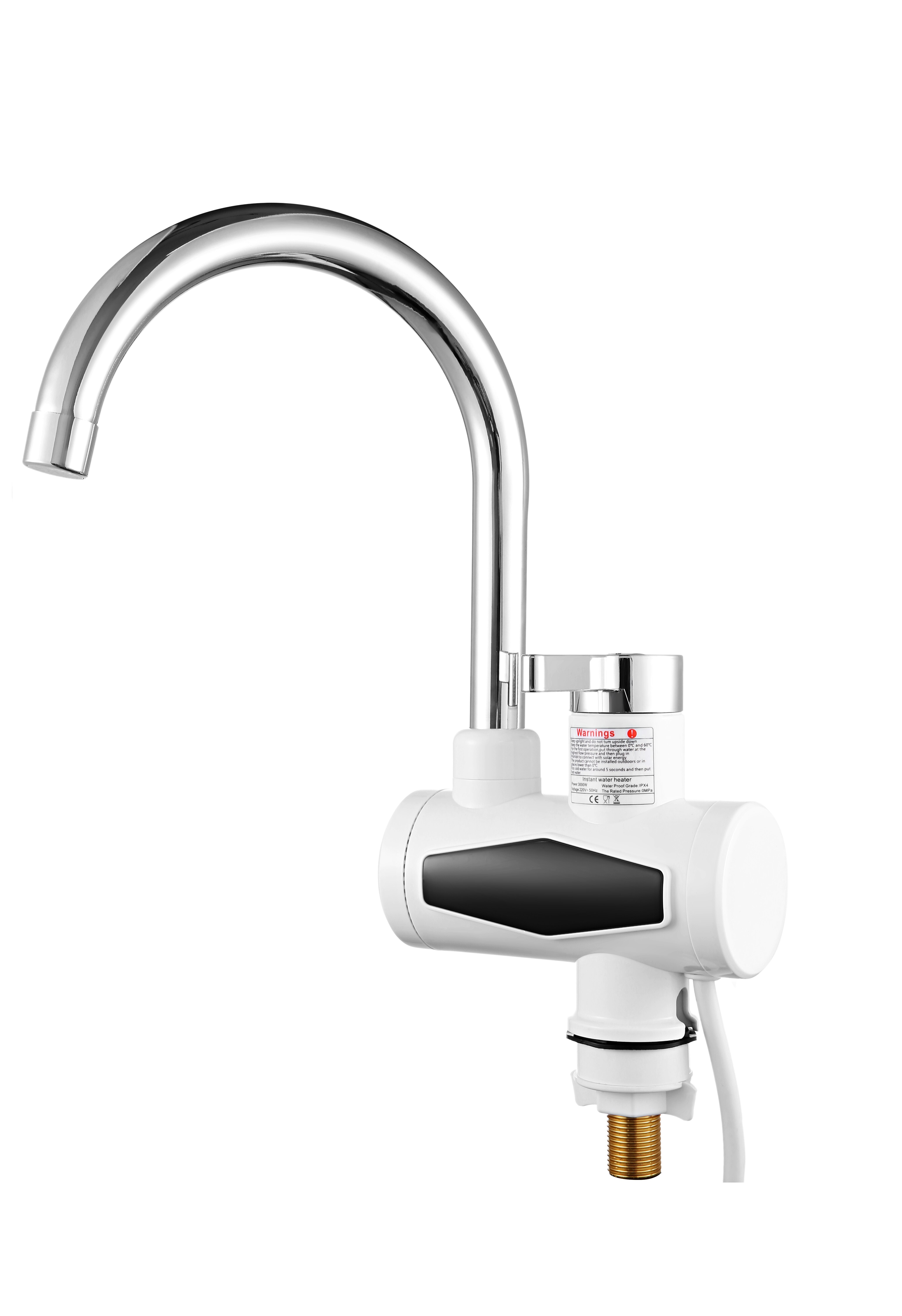 Rx -015-6x,3000w instant 360 ° draaibare elektrische kraan warmwaterboiler roestvrij staal onder instroom led display