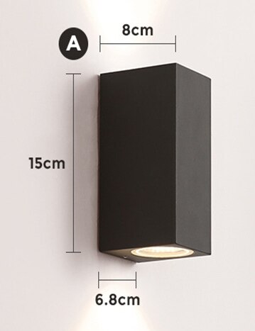 Utendørs ledet proch lys sconce balkong lys 5w 10w aluminium vegglampe til hage dekorasjon 110v 220v: til hoder 10w / Kald hvit 6000k