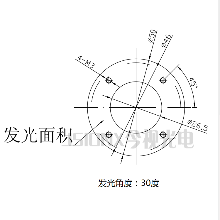 Machine Vision Light Source Ring LED Light Source Lamp Beads with Angle Vision Light Source Industrial Automation Detection Ligh