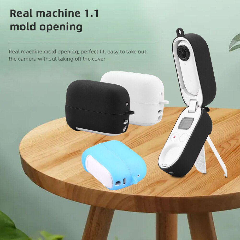 Beschermende Cover Anti-Kras Siliconen Stofdicht Mouw Voor Insta360 Gaan 2 Opladen Case Camera Accessoires