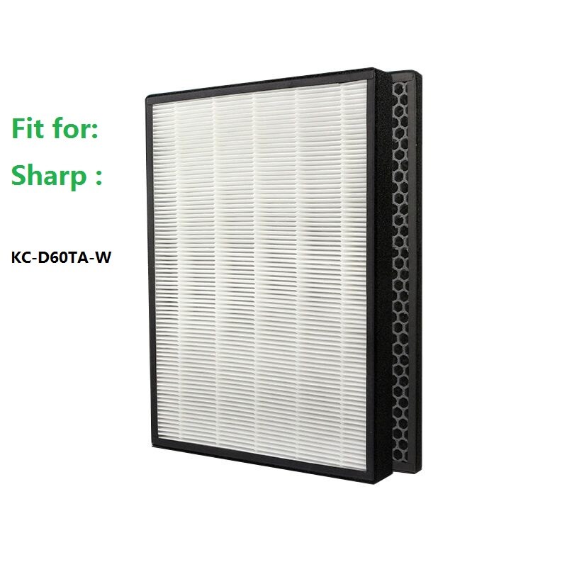 H12 hepa filter and active carbon filter Fit For Sharp KC-D60TA-W to filter odor,dust ,PM2.5
