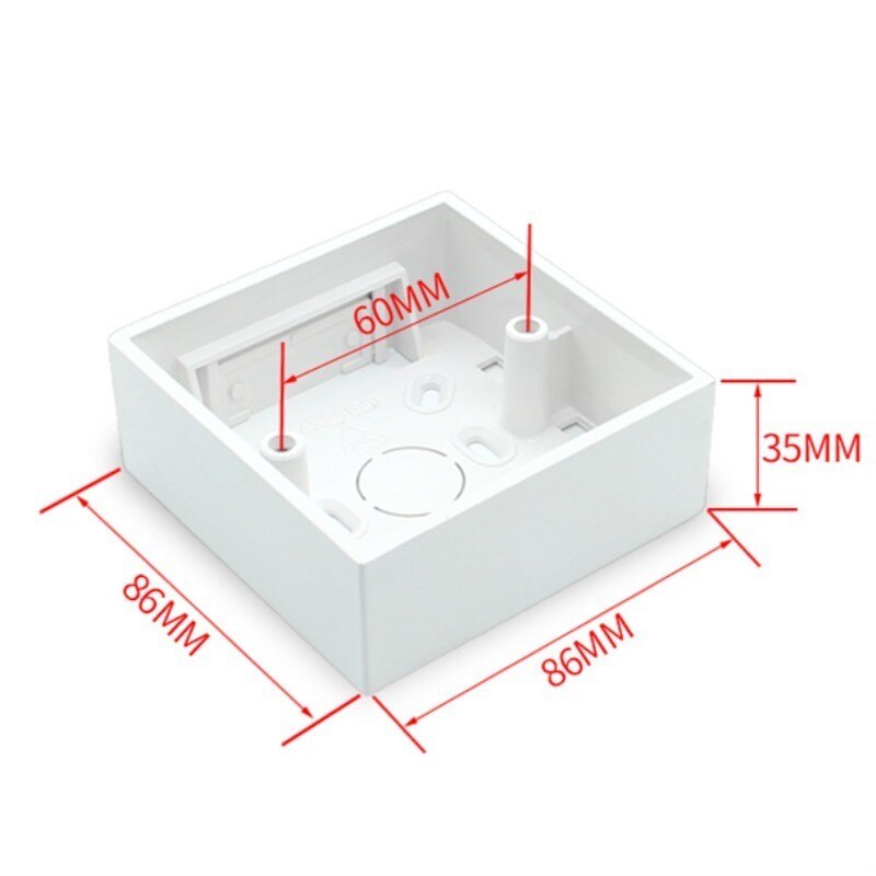 Ming box 86 type bottom box switch socket panel junction box offline box wall mount base: Dark grey