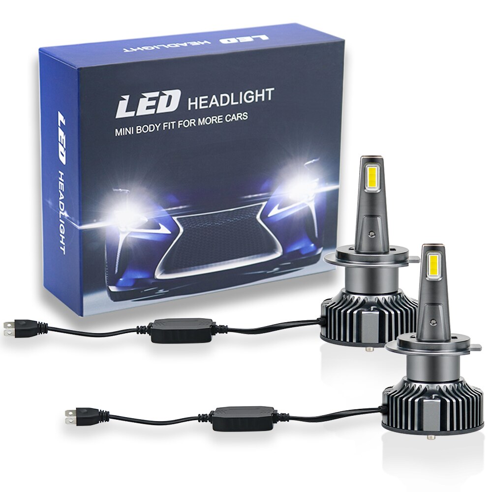 2 st canbus 6500k kallvit csp -3570 h1 h7 h8 h11 d1s-d5s bilstrålkastare glödlampa  hb3 hir 2 15000lm mini auto ljus led uppdateringssats