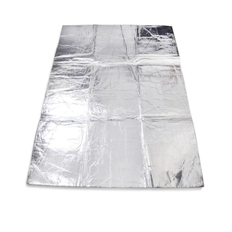 Tapete de calor para cortafuegos de motor de capó de coche, alfombrilla de escudo de aislamiento acústico, pegatina de papel de aluminio amortiguadora, accesorios para coche: Default Title