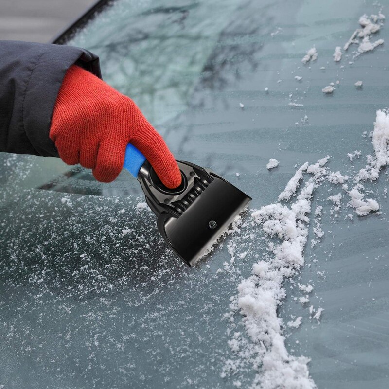 Rascador de hielo rascador de nieve herramienta de eliminación de escarcha y nieve para coches y camiones pequeños parabrisas y ventana 3 uds