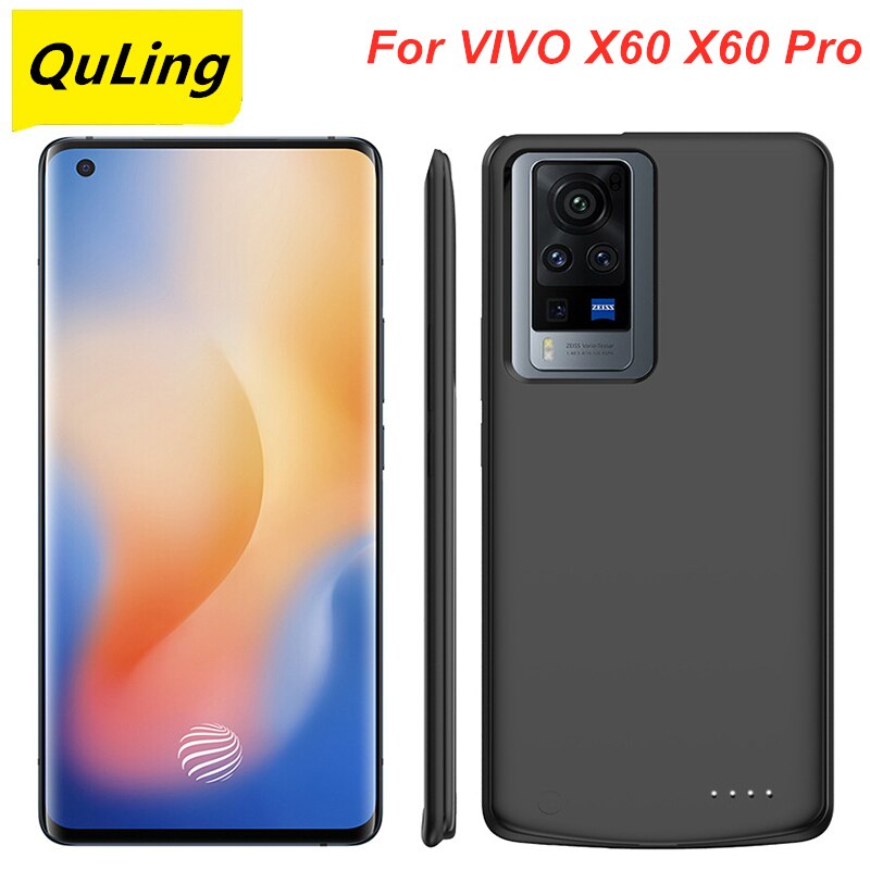 QuLing 6800 Mah para VIVO X60 X60 Pro funda de batería cargador de batería del Banco de potencia para VIVO X60 Pro de la caja de la batería
