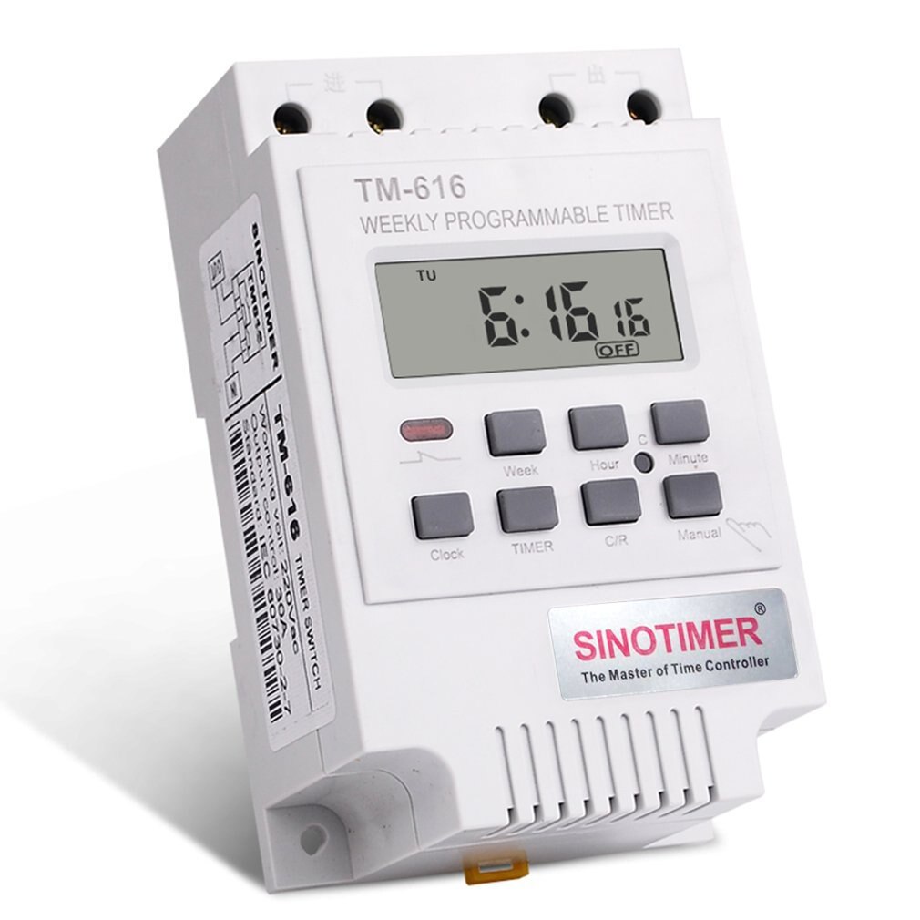 TM616B-2 30A 220V Elektronische Wekelijkse Programmeerbare Digitale Schakelklok Relais Timer Timer Din Rail Mount