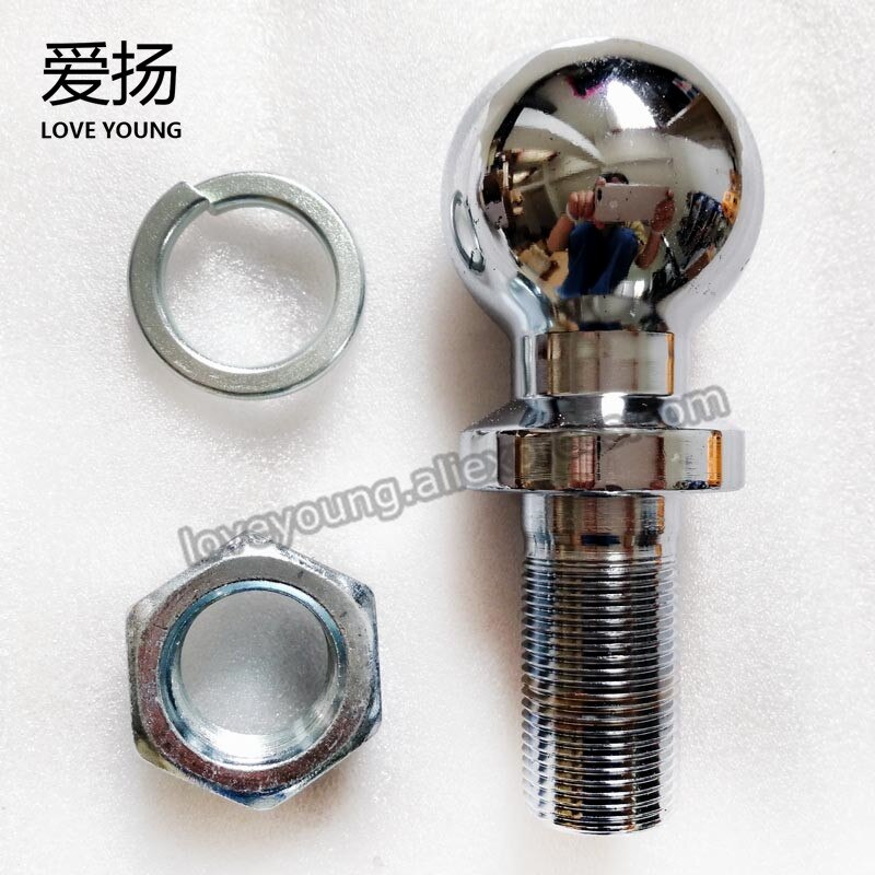 LoveYoung przyczepy części chrom platerowany zwiastun zaczep holowania piłka 2"