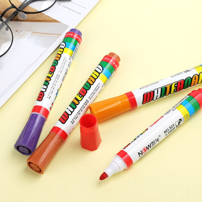 12 farben weiß Gremium Marker stift freundlicher zeichnung Marker bunte büro stift flüssigkeit kreide löschbaren glas keramik Marker erasble