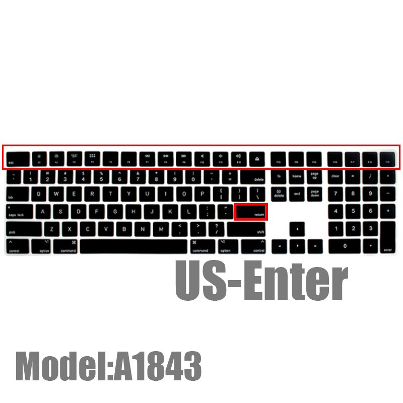 Silicone Keyboard Cover Keypad Skin Protector For Apple Magic Keyboard with Numeric Keypad A1843 MQ052LL/A MB110/B A1243 Imac