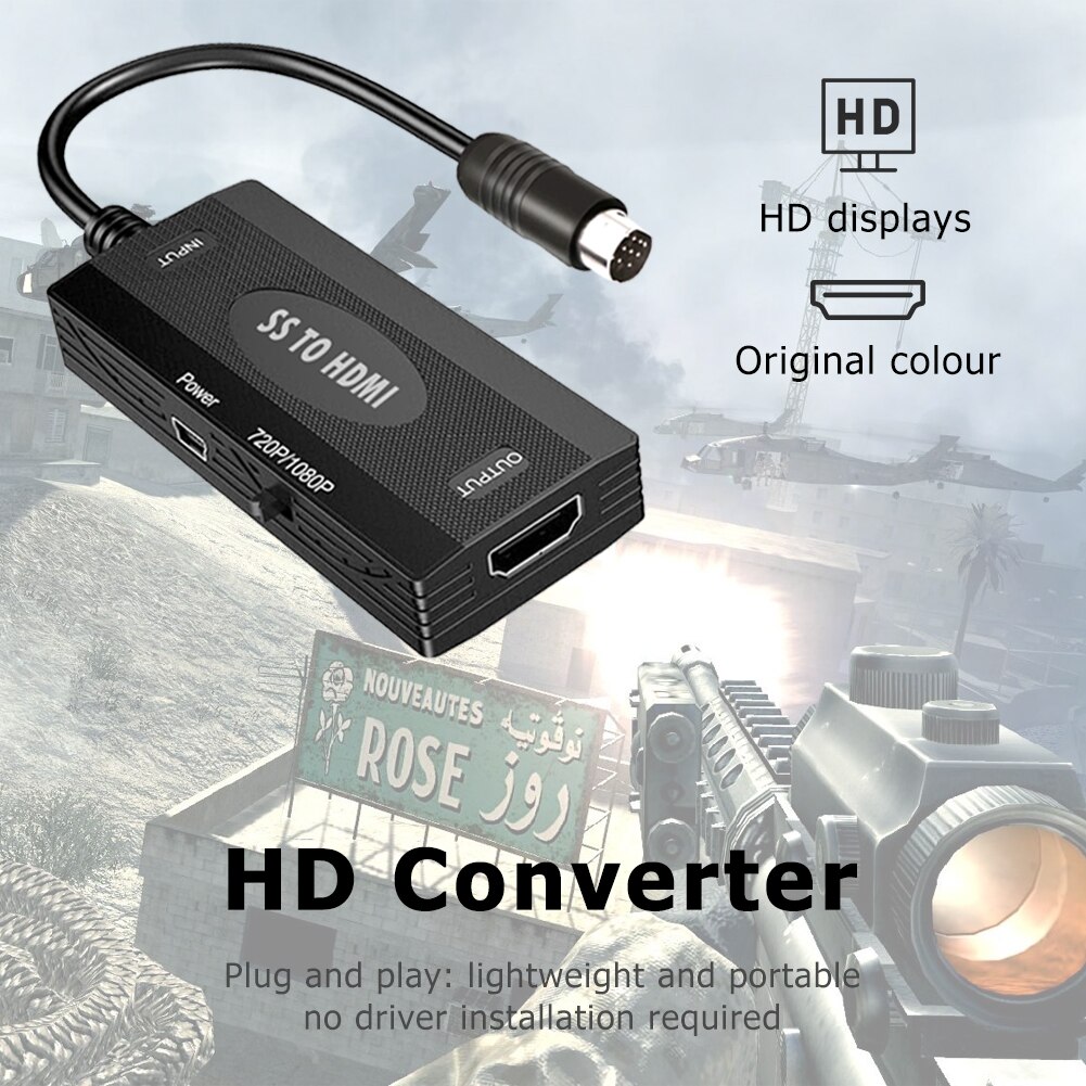 Ss Naar Hdmi-Compatibel Converter Voor Sega Saturn Game Console Hd Tv Adapter Met Usb Tv Connector Toegang