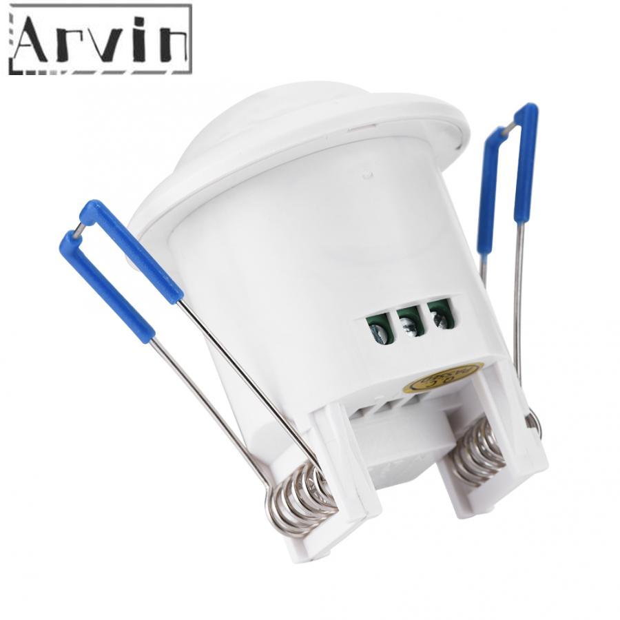 360 Degree Recessed Automatic Infrared PIR Motion Sensor Switch with Time Delay for Ceiling Light Interruptor