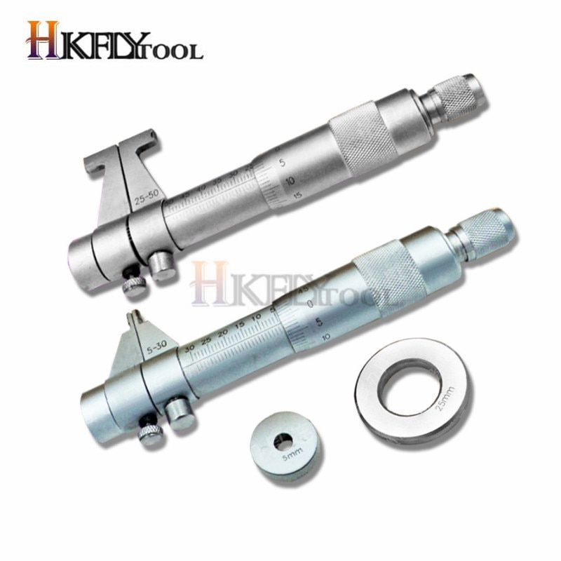 Insida mikrometer mått vernier mätverktyg mätverktyg metrisk linjal 0.01mm 5-30mm 25-50-75-100-125-150-175-200mm
