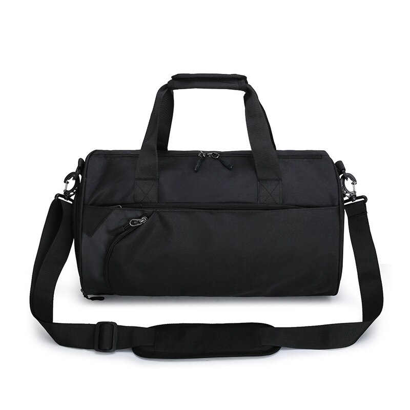 Multifunctionele Grote Capaciteit Mannen Reistas Waterdichte Outdoor Fitness Sport Weekend Tassen Schouder Handtas Met Schoen Zakje: Black