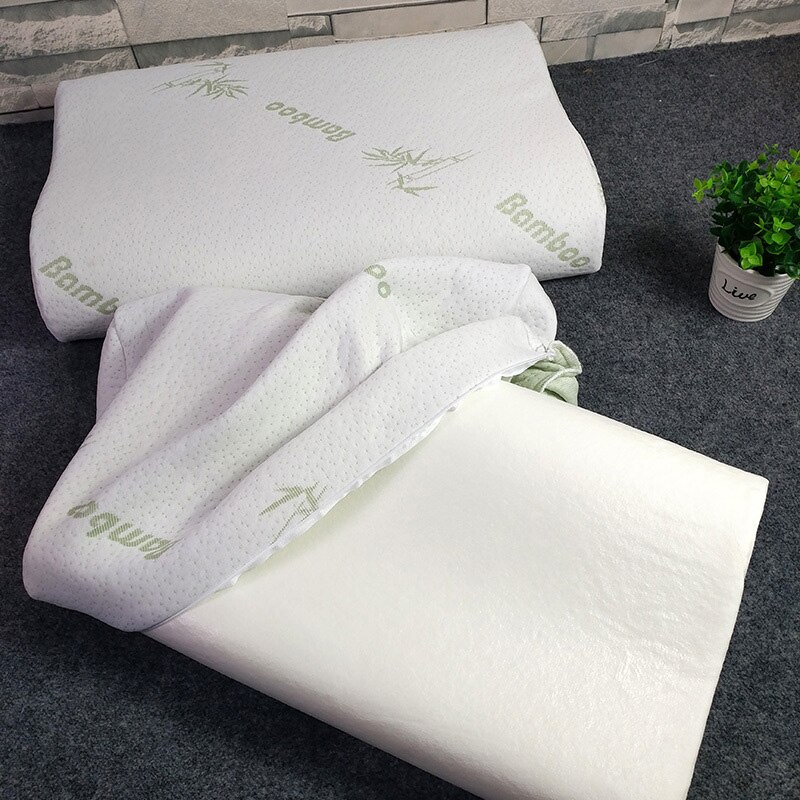 Oreiller doux en mousse à mémoire de forme, en Latex, en Fiber de bambou, à rebond lent, pour la santé du cou