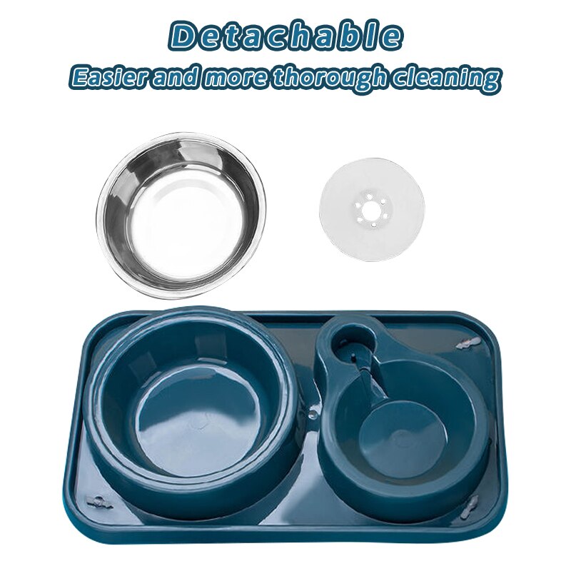 Taza de succión antivuelco para comida de perro, cuenco para gato con fuente de beber automática, alimentador, cuencos para beber para perros y Mascotas