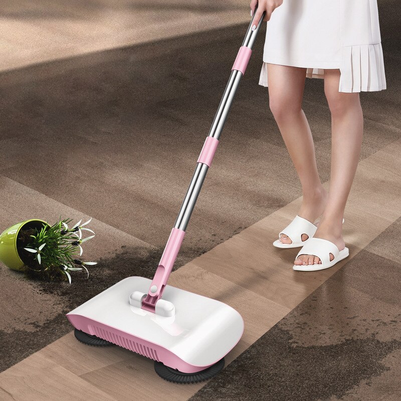 Robot aspirador de escoba manual con mango mágico para el hogar, barredor de suelo para cocina, dos en uno, a prueba de viento, mopa para barrer