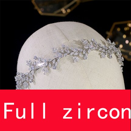Classic Crystal Wedding Hoofddeksels Zirconia Haarband Bruids Haar Accessoires Hoofdtooi Bridal Crown Diner Party Accessoires: Silver