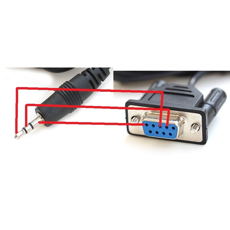 RS232 DB9 Female to Stereo 2.5mm Plug Male Jack Cable for 2820 radio intephone150cm